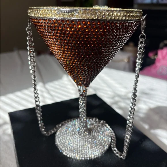 Espresso Martini Please Blinged Clutch Purse - Picture 11 of 12